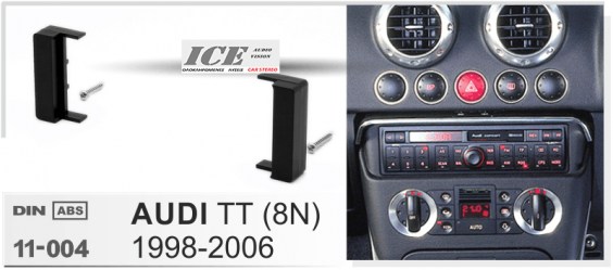ΠΛΑΙΣΙΟ ΠΡΟΣΘΗΚΗ ΠΡΟΣΟΨΗ ice 1 & 2 DIN για οθόνη ή R/CD AUDI TT (8N) 1998-2006 11-004